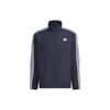 Logo Three Stripes Zip-Up Stand Collar Jacket Retro Sports Jacket Men Jacket Dark-Blue IK7336