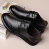 2024 Autumn New Men's Business Lace-up Leather Shoes Men's Soft-soled Soft-faced Casual Single Shoes Middle-aged Dad Shoes 7706
