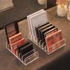 7-Compartment Transparent Makeup Organizer for Eyeshadow Palette and Cosmetics, Vanity Table and Bathroom Countertop Storage Box