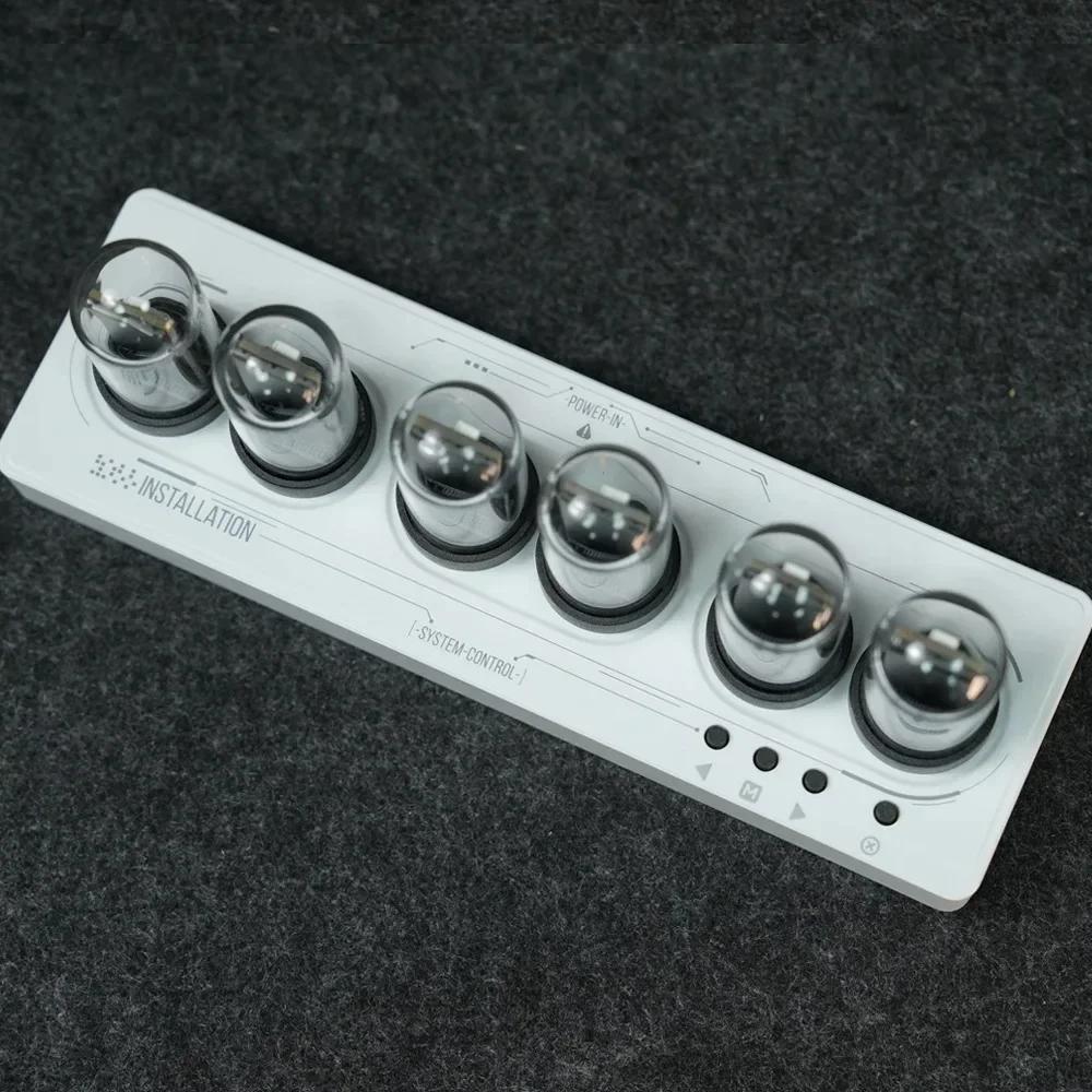 WIFI Mini IPS Nixie Tube Alarm Clock with Colorful RGB Lights Game Room Decoration Desktop Ornaments