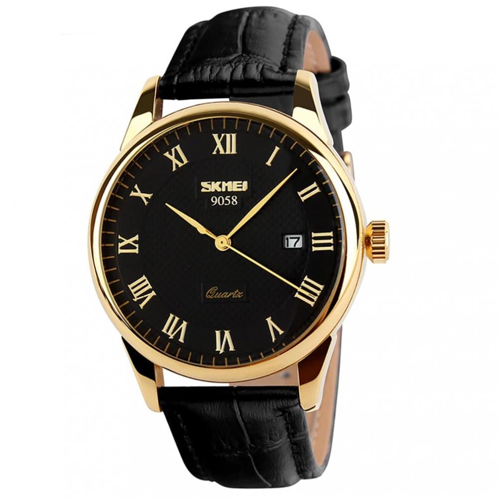 Watch for Men's Black Leather Belt Business Arm Watch Men's Waterproof Quartz Analog Stylish Classic Casual Simple Date Lightweight Men's Watch Father