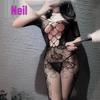 Meinaier Mesh Cutout Bodystocking: Sexy Fishnet Lingerie Dress Set