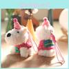 West Highland Dog Plush Toy Keychain Pp Cotton Stuffed Gift For Kids Girls