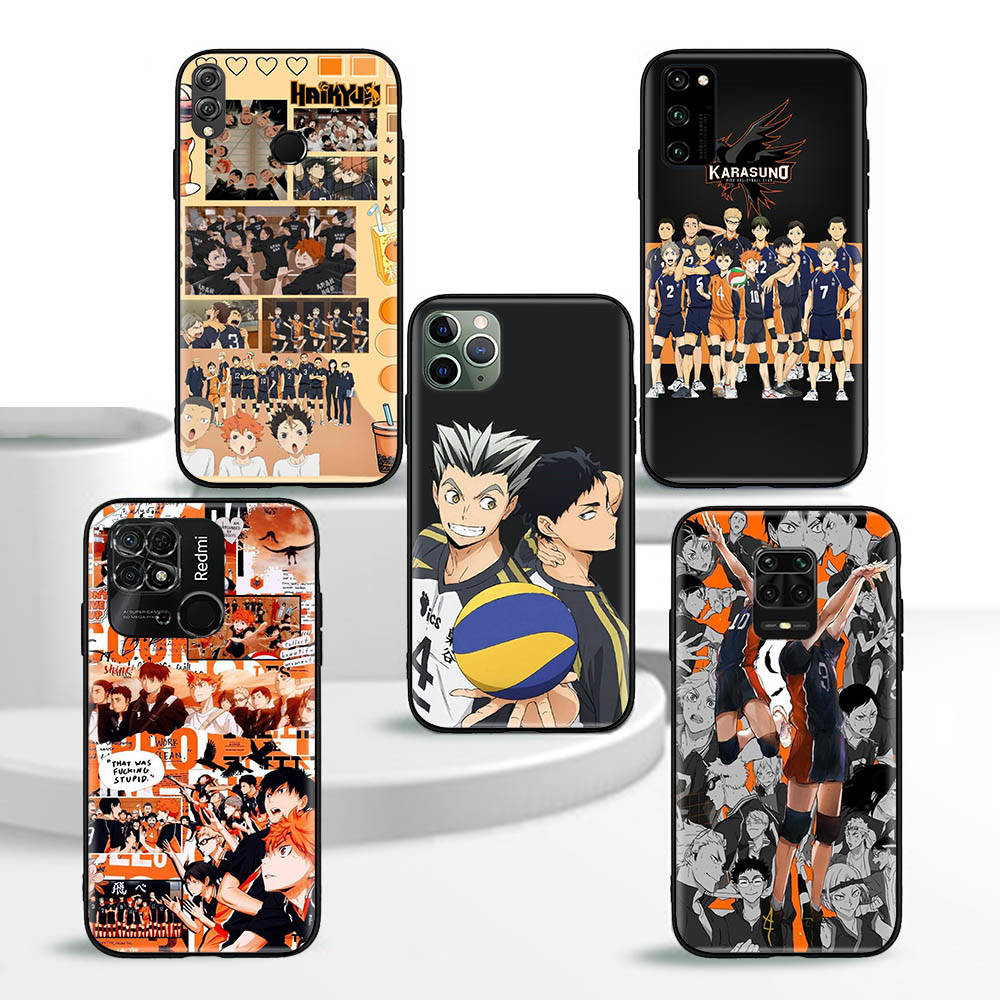 W-2 Haikyuu Anime Soft Case for Xiaomi Redmi 10A 10C 12C 13C 9A 9C 9T A3 A3X Note 8 9 10 11 12 13 Poco F5 F6 M6 X3 X6 C50 C51 C55 C65 Pro Plus 4G 5G
