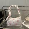 Beautiful and Fresh, Popular In Summer, Lightweight Design, Niche Portable Pleated Handbag, Floral Shoulder Underarm Bag for Women