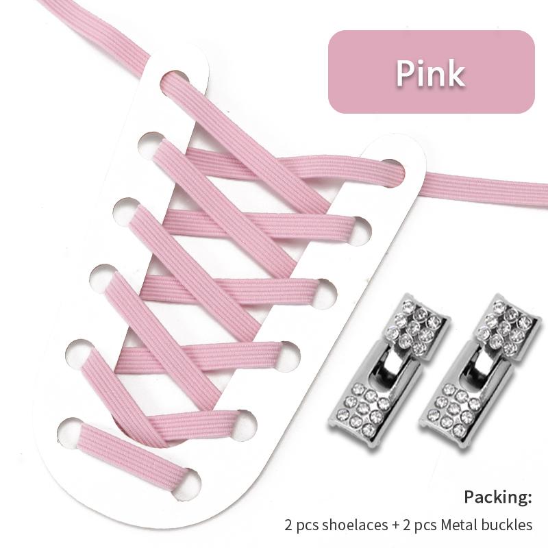 4Pcs Elastic Laces Sneakers Kids Adult No Tie Shoelace Cross Lock Shoelaces Without Ties 8MM Width Rubber Bands Shoes Accessorie NO.8