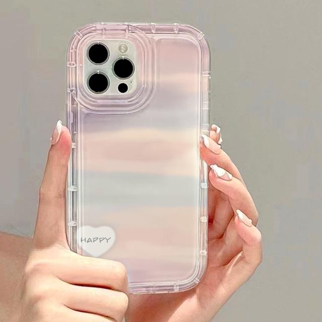 Purple Wash Painting Clear Phone Case For Iphone 13 11 12 14 Pro Max Xsmax X Xr 6 6s 7 8 Plus Se 2020 2022 Shockproof Back Cover