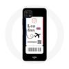 Case - Samsung - Galaxy A22 5G - Flexible - Black - Airplane Ticket London