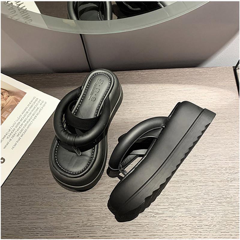 Platform Flip-flops Women Thick Bottom Sandals Women 2024 Summer French Fashion Sandals Outside Beach Sandals Sandalias De Mujer