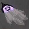 2 Packs Halloween Ghost Lights Outdoor Spooky Hanging Witch Hat Ghost Battery Operated Halloween Lamp for Yard Porch