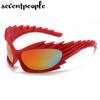 Spike Rectangle Sunglasses Women Men  Luxury Brand Designer Fashion Punk Sun Glasses for Male Steampunk Y2K Sports Sunglass