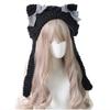 Newborn Baby Cute Autumn and Winter Warm Lamb Wool Anti-droplet Hat Mask Removable Protective Hat
