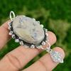 Natural Porcelain Jasper Sterling Silver Trendy Mother Artisan Pendant Jewelry
