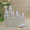 Frosted Glass Essential Oil Dropper Bottle with White Rubber Top