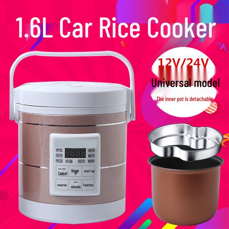 Yinhao Car Smart Rice Cooker 12V/24V - Large Capacity Universal Truck Cooker