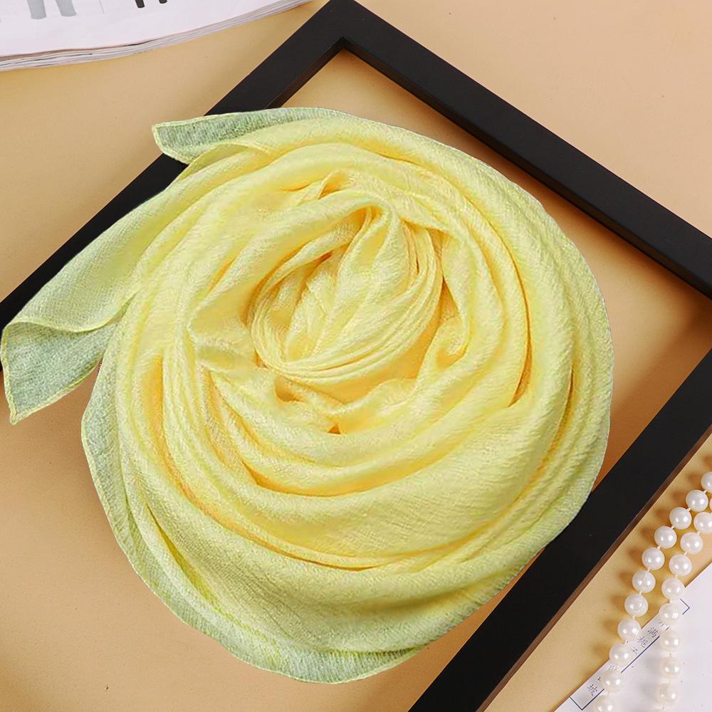 Pearlescent Korean-Style Women's Dutch Linen Scarf - Long, Smooth, and Fashionable Shawl