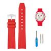 20mm Watch Band for and Rubber Watch Band with Silicone Waterproof and Includes Adjustment Tool and Spring Omega, Swatch, MoonSwatch, Omega,