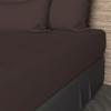57 Thread Cotton Fitted Sheet 90x200 Cm UNI Brown, by Soleil D'ocre