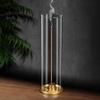 Modern Brass Incense Holder Anti-Ash Flying Incense Holder with Removable Acrylic Ash Catcher for Home Decor Yoga Meditation