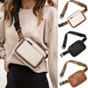 Stylish PU Leather Crossbody Waist Bag Durable Ultra-Lightweight with Quick-Adjust Strap Perfect for Outdoor Sports Fitness Hiking Running and Travel