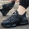 New Rotating Button Safety Boots Men Work Sneakers Anti-smash Indestructible Shoes Steel Toe Protective Boots Anti-puncture Work Safety Shoes