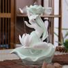 Ceramic Incense Burner Holder Waterfall Buddha Backflow Censer Lotus Guanyin Incense Holders Home Reading Room  Decor Ornaments