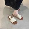 Sheepskin Version~ Retro Niche Design Flat-bottomed Slippers for Women To Wear New Beach Vacation Cool Slippers