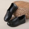 Spring and Summer New Mother Shoes Soft Sole Comfortable Work Leather Shoes Women's Middle-aged and Elderly Single Shoes Non-slip Flat Heel Women'