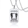 In the Darkest Hour When Demons Come Brothers Dog Tags for Men Stainless Steel Pendant BFF Necklaces Fraternal Gift