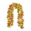 Artificial Maple Leaf Garland 5.7Ft Pumpkin Maple Leaves Vine Thanksgiving Fall Garland for Mantel
