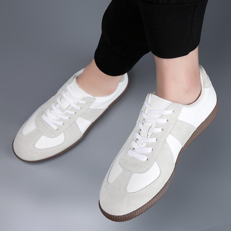Men's Shoes Autumn 2025 New Casual Board Shoes Boys Little White Shoes German Training Shoes Retro Leather German Training Shoes Men