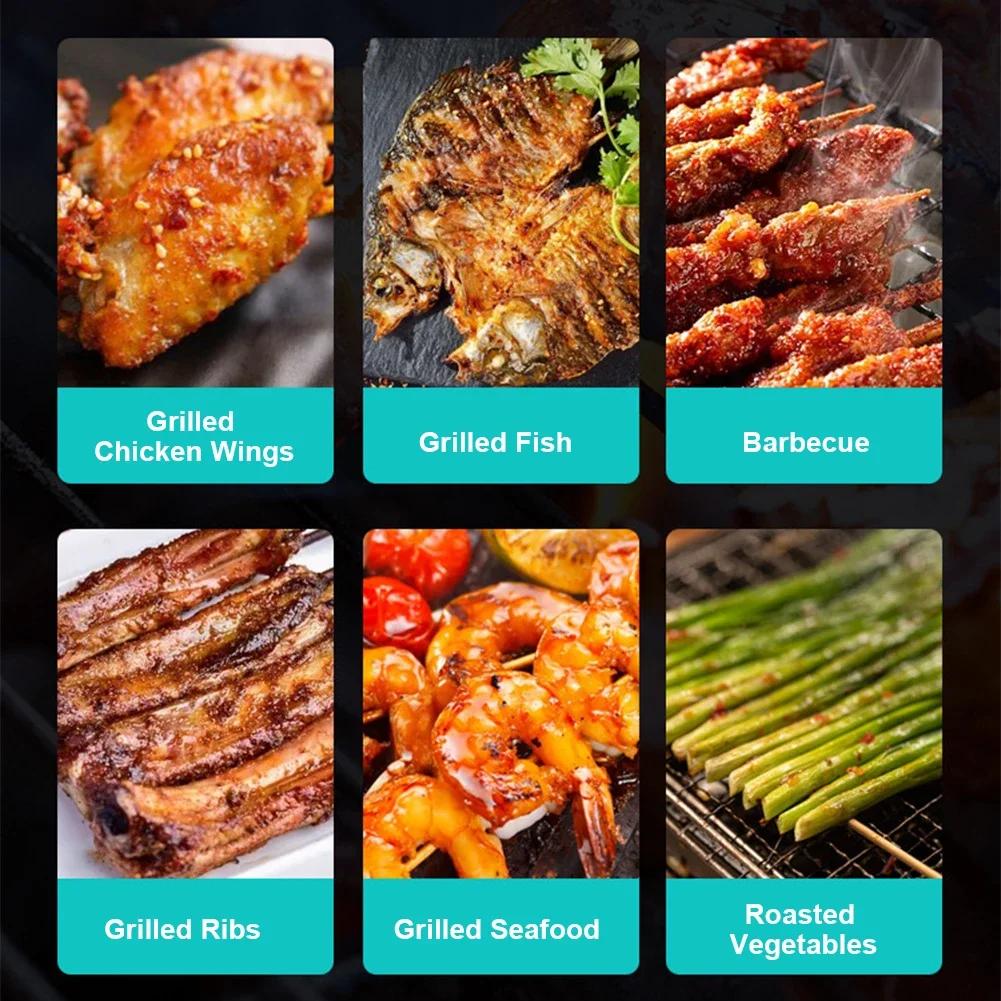 304 Stainless Steel BBQ Mesh Non Stick Grilling Basket Grill Mesh Mat Meat Vegetable Steak Picnic Party Barbecue Tool