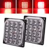 Truck Warning Strobe LED Emergency Flashing 16 Emergency Grille Side Marker Custom Set of 2 X-STYLE Lights, Red, Hi/Lo, Strobe, Warning, LEDs,