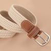 Fashion Universal Woven Thin Belt Elastic Casual Canvas Belt for Women Pants Jeans Knitted Needle Buckle Waistband Belts for Women