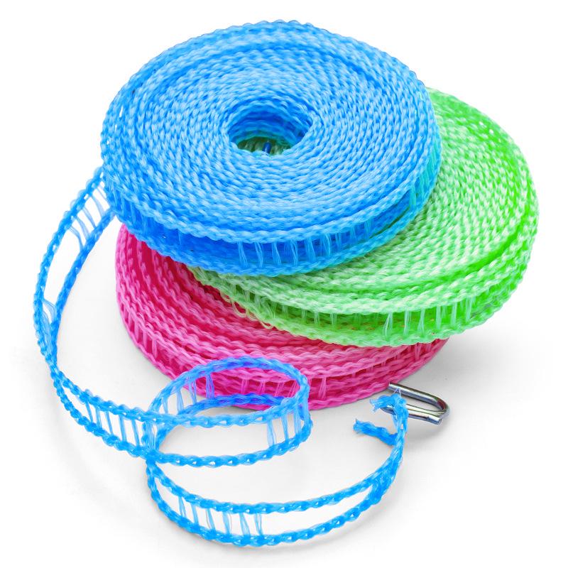 Windproof & Anti-Slip Nylon Clothesline for Outdoor Travel - No-Punch Design