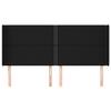 VidaXL Headboard with Ears Black 183x16x118-128 Cm Fabric3119456