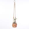 Handmade Macrame Plant Hanger Indoor Hanging Planter Basket Woven Cotton Rope Flower Pot Crochet Plant Holder Stand for Decor