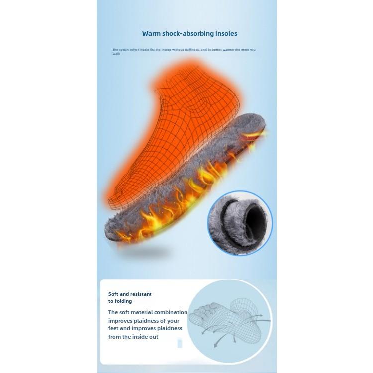 Cotton Shoes for Elderly Women Winter Warm Plus Cashmere Walking Sneakers for Elderly Mothers Non-slip Waterproof Snow Boots