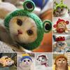 Knitted Pet Hat Handmade Crochet Frog God of Wealth Costume Accessory Winter Warm Pet