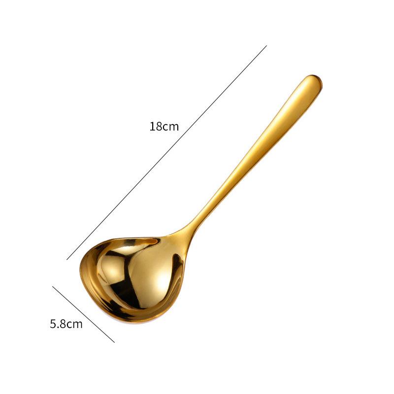 304 Stainless Steel Thicken Long Handle Spoon Home Kitchen Tableware Soup Spoons Ladle Colander Cutlery Cooking Utensils