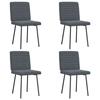 VidaXL Dining Chairs Set of 4 Dark Grey Velvet, Chair, Living Room Chair, Accent Chair, Kitchen Chair, Seat of 3315257