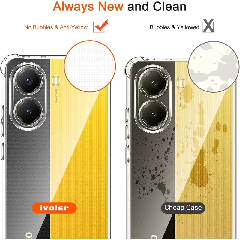 Airbag Shockproof Phone Case For POCO X7 Pro 5G X7 Redmi Turbo 4 Clear Airbag Silicone TPU Back Cover For Redmi Note 14 Pro 14Pro+