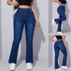 Girls Fashion High-Waisted Stretch Leg Slit Slim Jeans