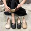 Flat Bottomed Shallow Mouth Bean Shoes with Soft Sole for Comfortable Women's Singles