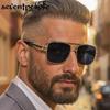 Стимпанк Квадратные Солнцезащитные Очки Мужские Роскошный Бренд Винтажные Двойная Перекладина Панк Солнцезащитные Очки Для Мужчин Модные Водительские Очки UV400