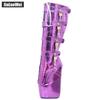 Sexy Ballet Boots 18CM Super High Hoof Heel Lockable Metalic Knee-High Boots