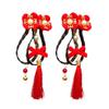 Chinese New Year Style Tassel Hairpin 2pcs Bow Decorative Performance Clothing Hairpin Set Acce E5N3