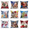 Christmas Pillowcase Santa Claus Snowman Pillowcase Sofa Car Cushion Cover Home Decoration New Year Christmas Gift