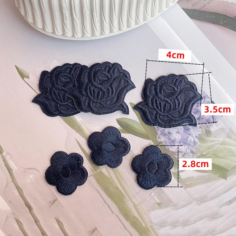 Rose Plum Embroidery Hole Patch Patch Duvet Appliqué Hotel With Versatile Tablecloth Curtains Decorative Flowers