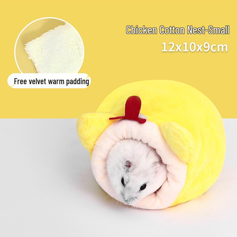 Теплое хлопковое гнездо для хомяков и мышей - Зимний спальный мешок-домик